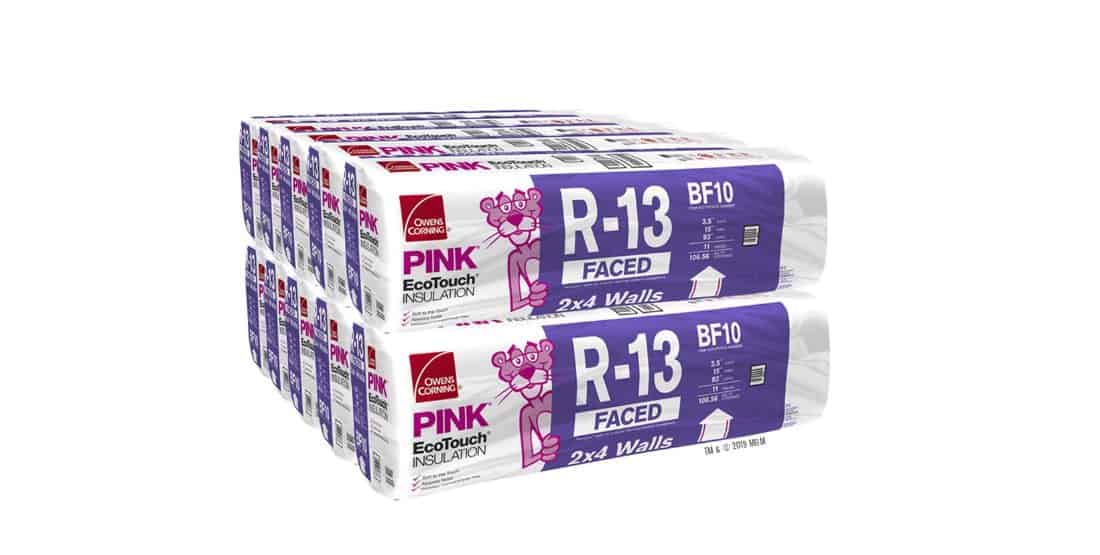 R-13 EcoTouch Pink Kraft Faced Fiberglass Insulation Supplier Upper Darby